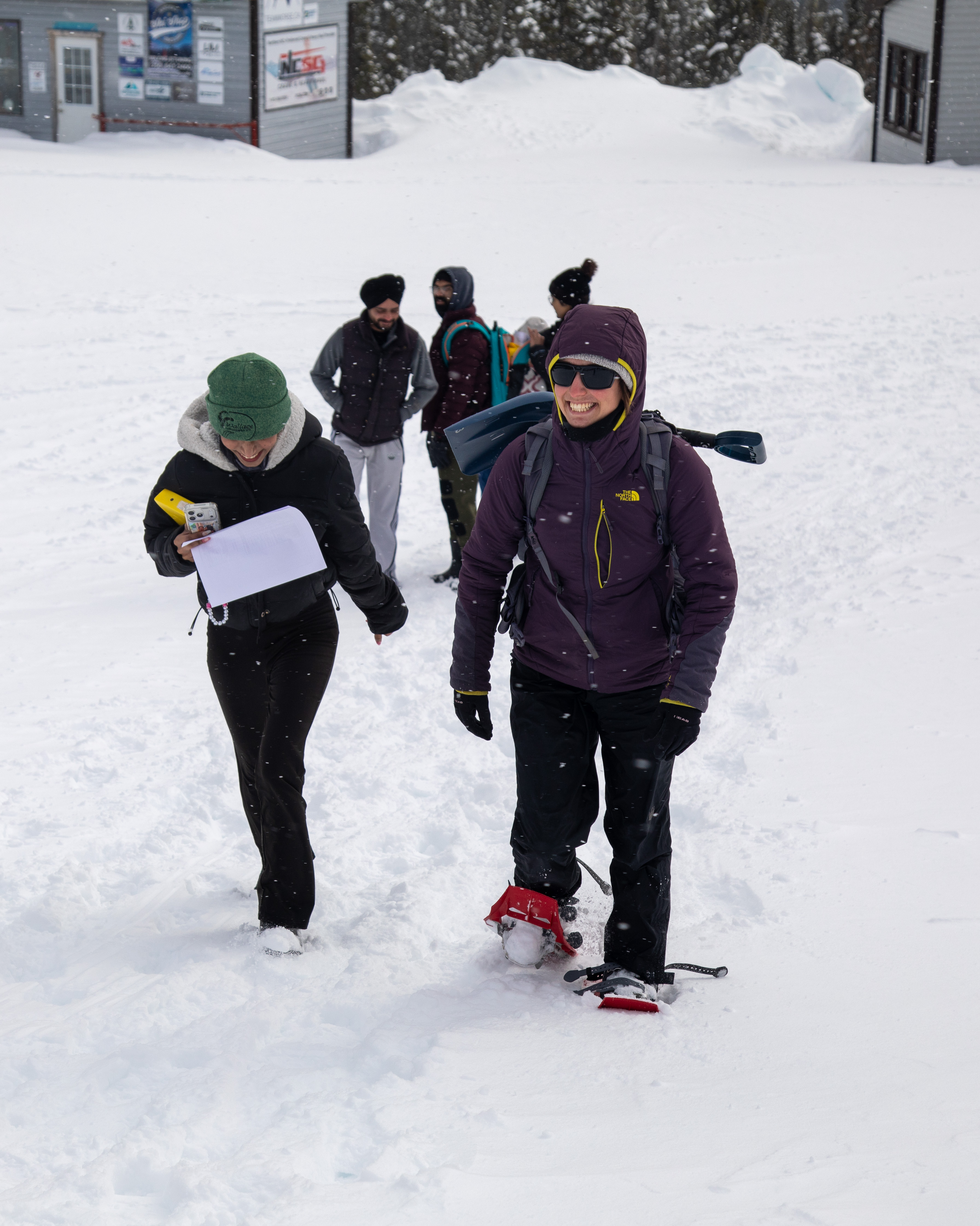 students at Shames Mountain during an environmental science field study